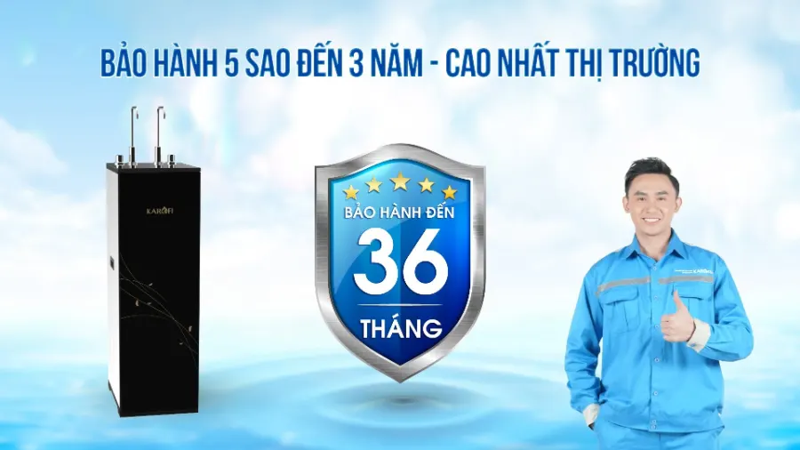 Bảo hành 36 tháng - Cao nhất thị trường - Máy lọc nước nóng lạnh Karofi KHY-TN86