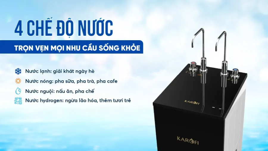 Máy lọc nước nóng lạnh Karofi KHY-TN86 – khy tn86 4 che do nuoc