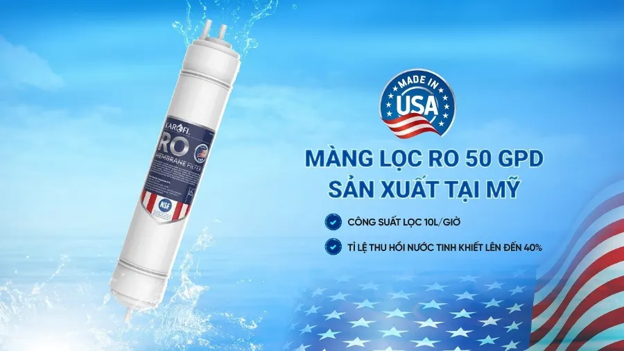 Màng lọc RO 50 GPD thay nhanh sản xuất tại Mỹ - Máy lọc nước Karofi KHY-TN88