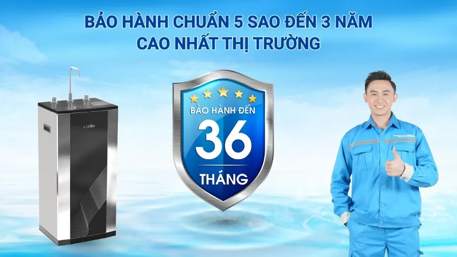 Thời gian bảo hành đến 3 năm - Máy lọc nước Karofi KHY-TN88