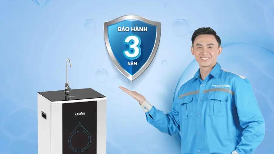 Karofi áp dụng mức bảo hành tối đa cho sản phẩm lên đến 3 năm - Máy lọc nước Karofi ERO102