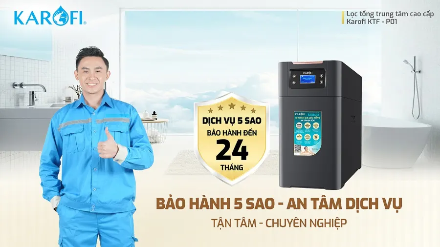 Bảo hành 2 năm - an tâm sử dụng lâu dài - Lọc tổng Karofi KTF-P01
