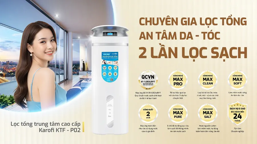 Tính năng - Lọc tổng Karofi KTF-P02