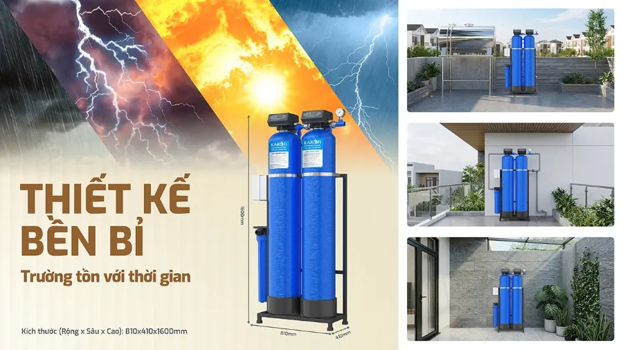 Thiết kế bền bỉ - Trường tồn với thời gian - Lọc tổng Karofi KTF-222C