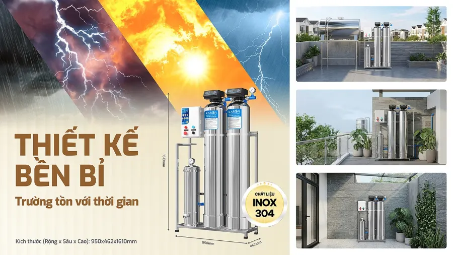 Thiết kế bền bỉ - Trường tồn với thời gian – Lọc tổng Karofi KTF-332 - Lọc tổng Karofi KTF-332