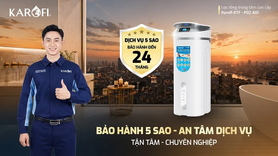 Bảo hành 5 sao - an tâm dịch vụ - tận tâm chuyên nghiệp - Lọc tổng Karofi KTF-P02 AIO