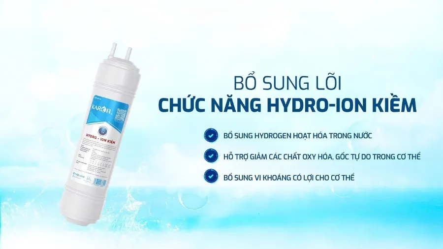 Lõi chức năng bổ sung Hydro-ion kiềm 3 chức năng trong 1 - Máy lọc nước Karofi KAQ-F38A