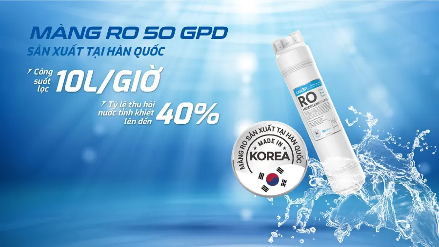 Màng RO 50 GPD sản xuất tại hàn quốc - Máy lọc nước nóng lạnh Karofi KAD-M55