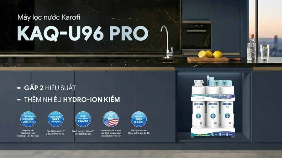 Máy lọc nước Karofi KAQ-U96 PRO – may loc nuoc de gam karofi kaq u96 pro 1