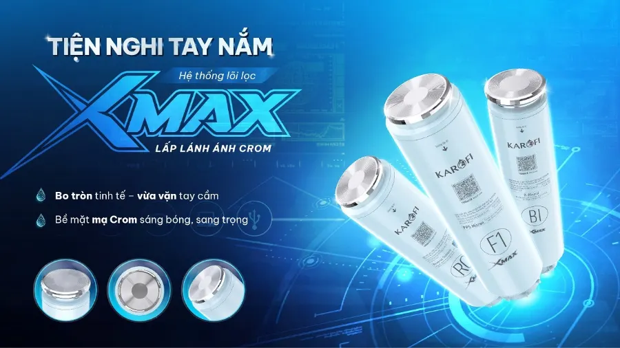 Karofi tái định nghĩa việc thay lõi thành trải nghiệm 1 chạm – Máy lọc nước nóng lạnh Hydro-ion kiềm Karofi DIAMOND SA66 - Máy lọc nước nóng lạnh Hydro-ion kiềm Karofi DIAMOND SA66