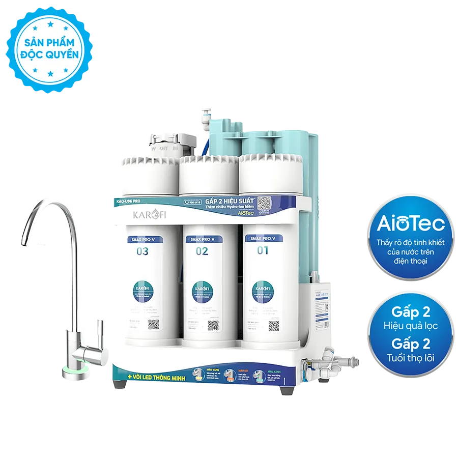 Máy lọc nước Karofi KAQ-U96 PRO chính hãng