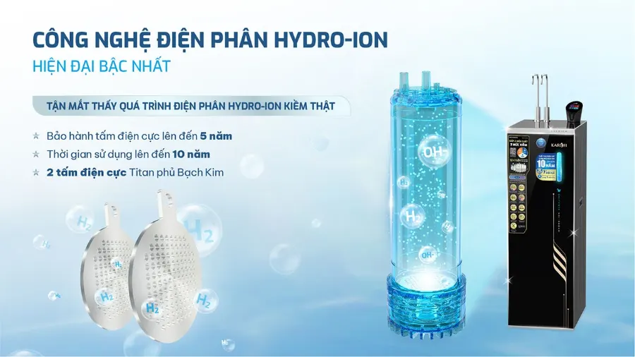 Máy lọc nước nóng lạnh Hydro-ion kiềm Karofi SA8 PREMIUM – may loc nuoc nong lanh hydro ion kiem karofi sa8 premium 3