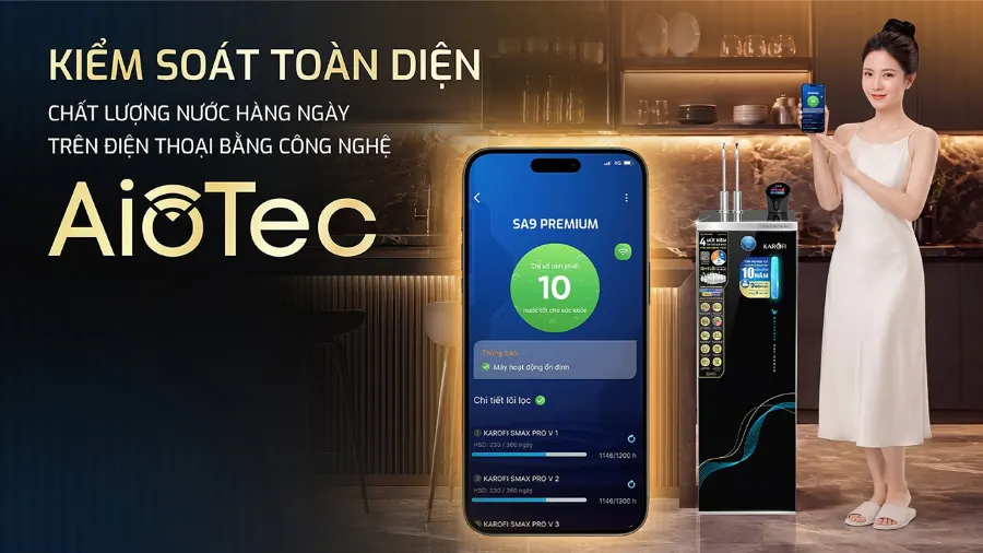 Máy lọc nước nóng lạnh Hydro-ion kiềm Karofi SA9 PREMIUM – may loc nuoc nong lanh hydro ion kiem karofi sa9 premium 4