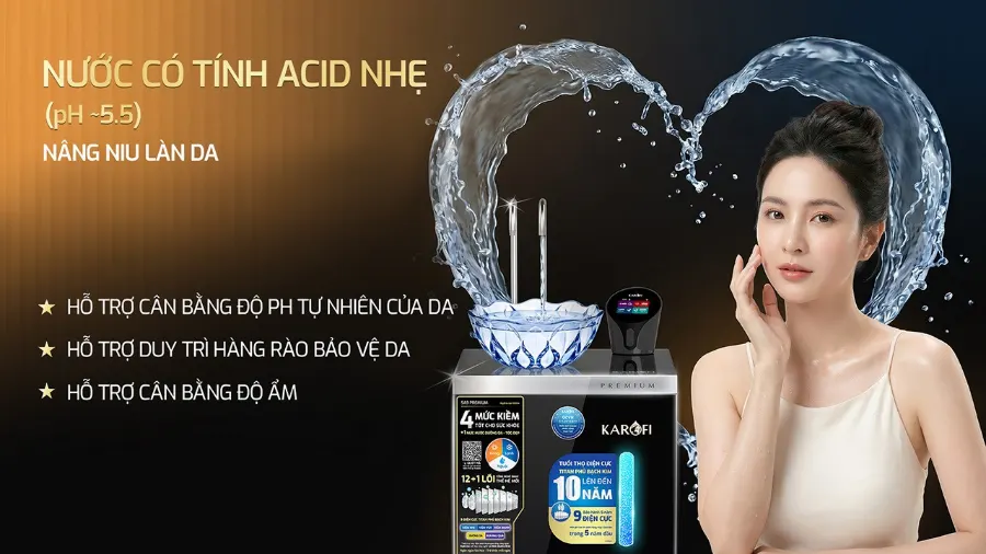 Máy lọc nước nóng lạnh Hydro-ion kiềm Karofi SA9 PREMIUM – may loc nuoc nong lanh hydro ion kiem karofi sa9 premium 6