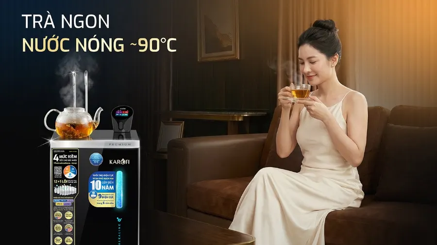 Máy lọc nước nóng lạnh Hydro-ion kiềm Karofi SA9 PREMIUM – may loc nuoc nong lanh hydro ion kiem karofi sa9 premium 8