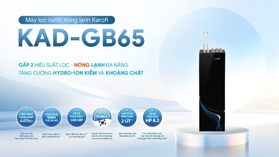 Máy lọc nước nóng lạnh Karofi KAD-GB65 – may loc nuoc nong lanh karofi kad gb65 1