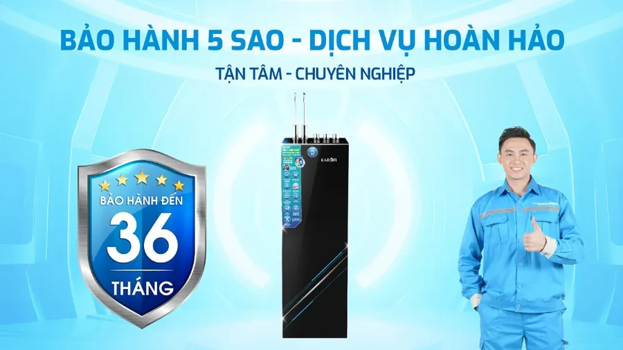 Dịch vụ hoàn hảo - bảo hành 5 sao - Máy lọc nước nóng lạnh Karofi KAD-X59