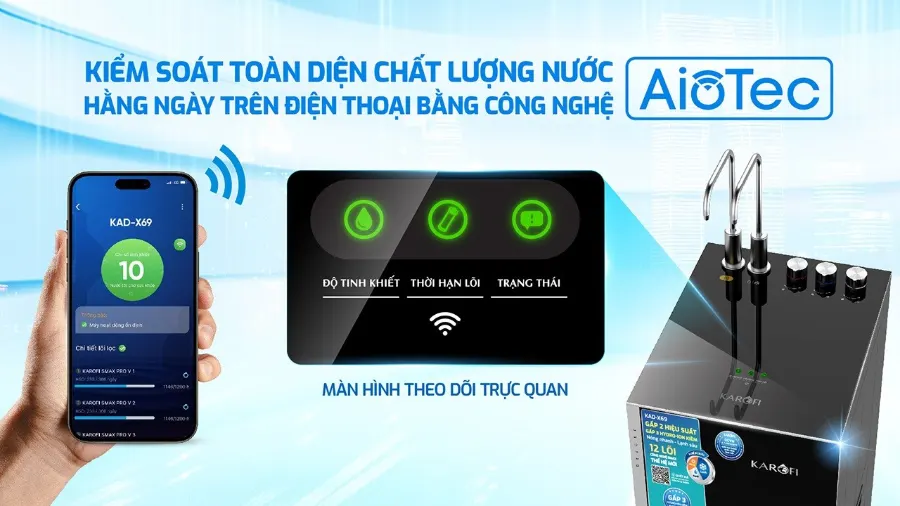 Máy lọc nước nóng lạnh Karofi KAD-X69 – may loc nuoc nong lanh karofi kad x69 5