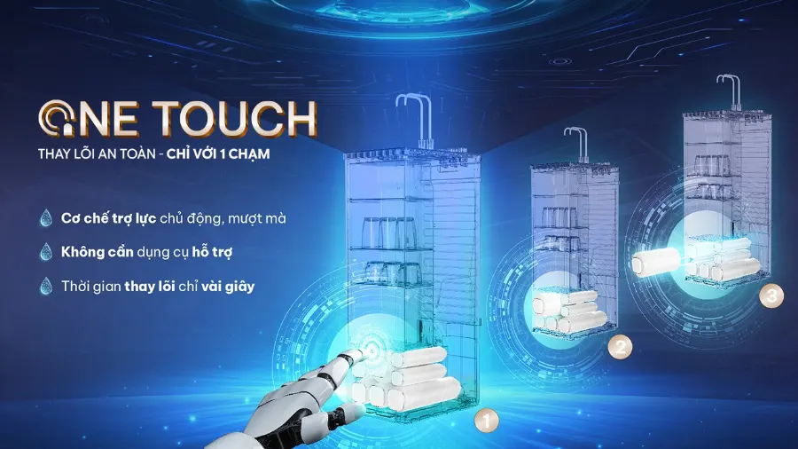 Từ phức tạp thành đơn giản: Karofi biến việc thay lõi thành trải nghiệm một chạm - Máy lọc nước nóng lạnh Karofi PLATINUM S66