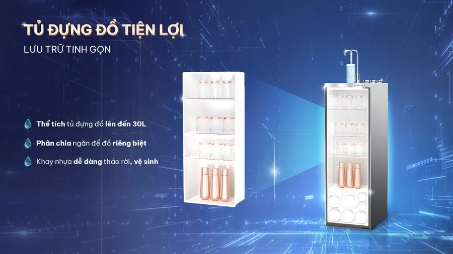 Lưu trữ tinh gọn, tiện lợi mọi khoảnh khắc - Máy lọc nước nóng lạnh Karofi PLATINUM S66