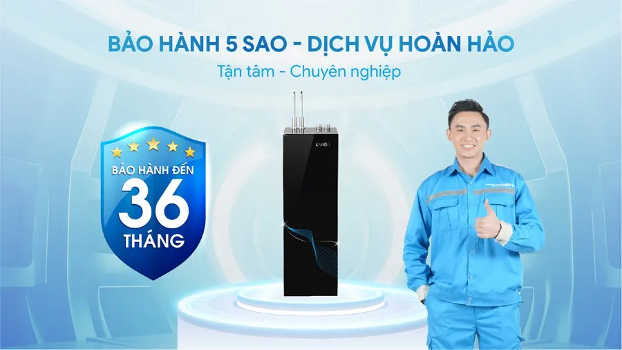 Bảo hành 5 sao - sẵn sàng linh hoạt - dẫn đầu thị trường - Máy lọc nước nóng nguội Karofi KAH-GZ36