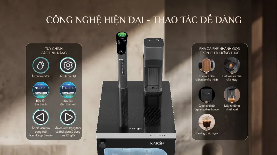 Máy lọc nước Karofi DIAMOND KAFÉ S28 – may loc nuoc ro karofi diamond kafe s28 4