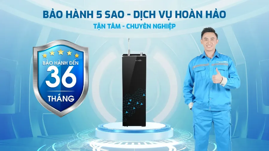 Bảo hành 5 sao - sẵn sàng linh hoạt an tâm trải nghiệm - Máy lọc nước RO Karofi KAQ-C28 (937)