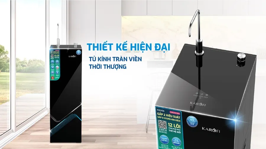 Thiết kế tinh tế - phù hợp với nhiều không gian – Máy lọc nước Karofi KAQ-E16 - Máy lọc nước Karofi KAQ-E16