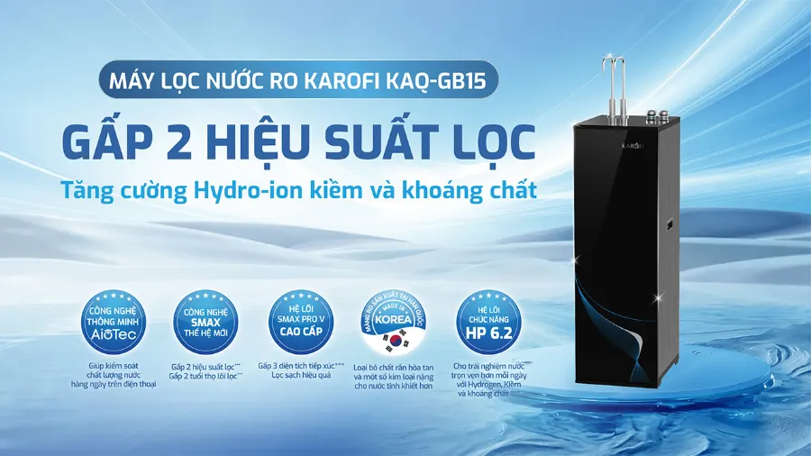 Máy lọc nước Karofi KAQ-GB15 – may loc nuoc ro karofi kaq gb1 1