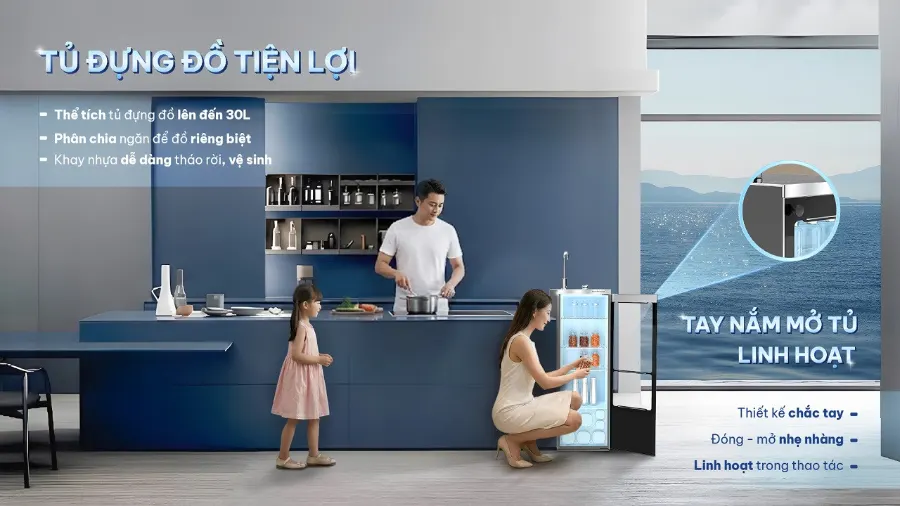 Lưu trữ tinh gọn và tiện lợi mọi lúc - Máy lọc nước Karofi PLATINUM S2