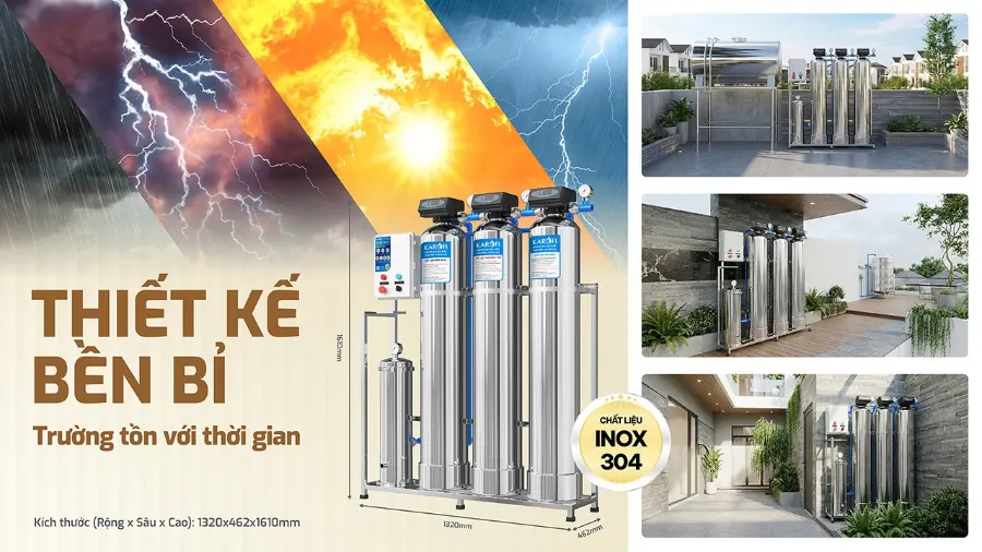 Thiết kế bền bỉ - Trường tồn với thời gian – Lọc tổng Karofi KTF-333 - Lọc tổng Karofi KTF-333