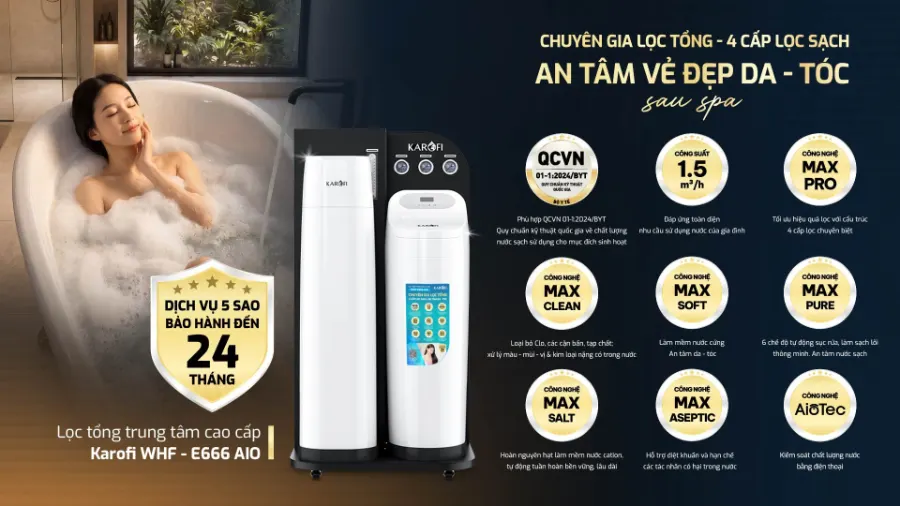 Lọc tổng Karofi WHF-E666 AIO – may loc tong trung tam cao cap karofi whf e666 aio 5