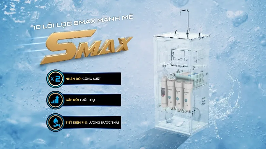 Hệ thống 10 lõi lọc mạnh mẽ – Máy lọc nước nóng lạnh Karofi KAD-D59 - Máy lọc nước nóng lạnh Karofi KAD-D59