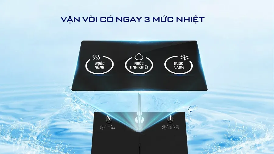 3 mức nhiệt Nóng - Lạnh - Tinh khiết siêu tiện lợi – Máy lọc nước nóng lạnh Karofi KAD-D59 - Máy lọc nước nóng lạnh Karofi KAD-D59