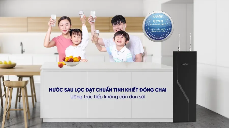 Chuẩn tinh khiết nước uống đóng chai - qcvn 6:1-2010/BYT - Máy lọc nước Karofi KAB-L80