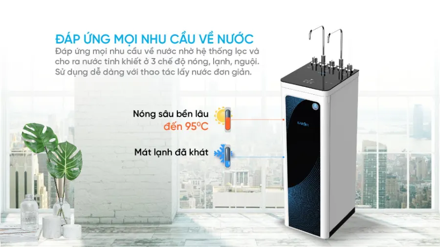 Máy lọc nước nóng lạnh Karofi KAD-D52 - hình ảnh thực tế 1