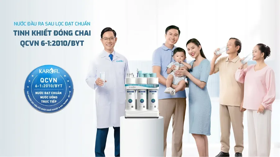 Máy lọc nước Karofi KAQ-UE03 – qcvn may loc nuoc de gam karofi kaq ue03