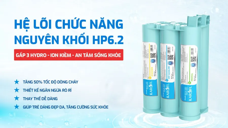 Máy lọc nước nóng lạnh Hydro-ion kiềm Karofi KAE-S88 PROMAX - hình ảnh thực tế 4