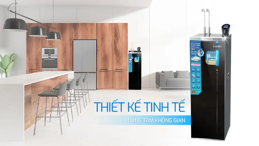 Thiết kế tinh tế - nâng tầm không gian – Máy lọc nước nóng lạnh Hydro-ion kiềm Karofi KAE-S88 PROMAX - Máy lọc nước nóng lạnh Hydro-ion kiềm Karofi KAE-S88 PROMAX