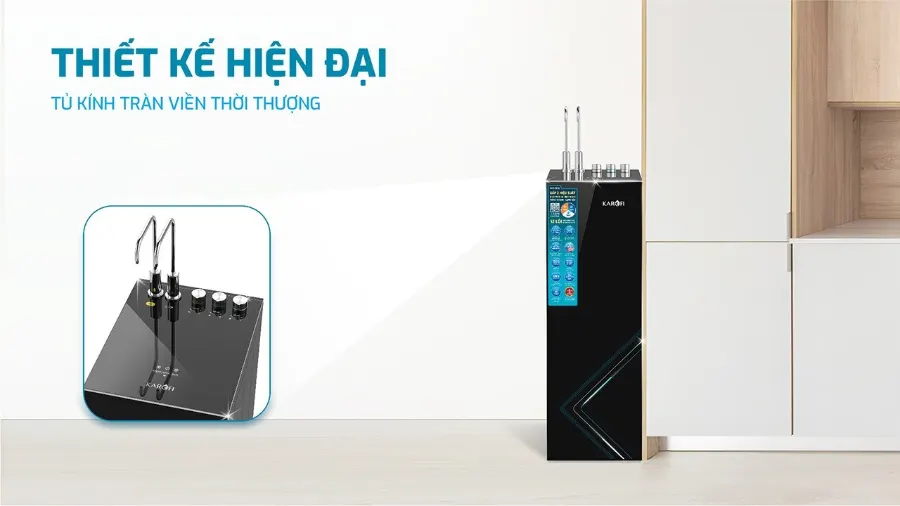 Thiết kế tinh tế - hiện đại - Máy lọc nước nóng lạnh Karofi KAD-EC66