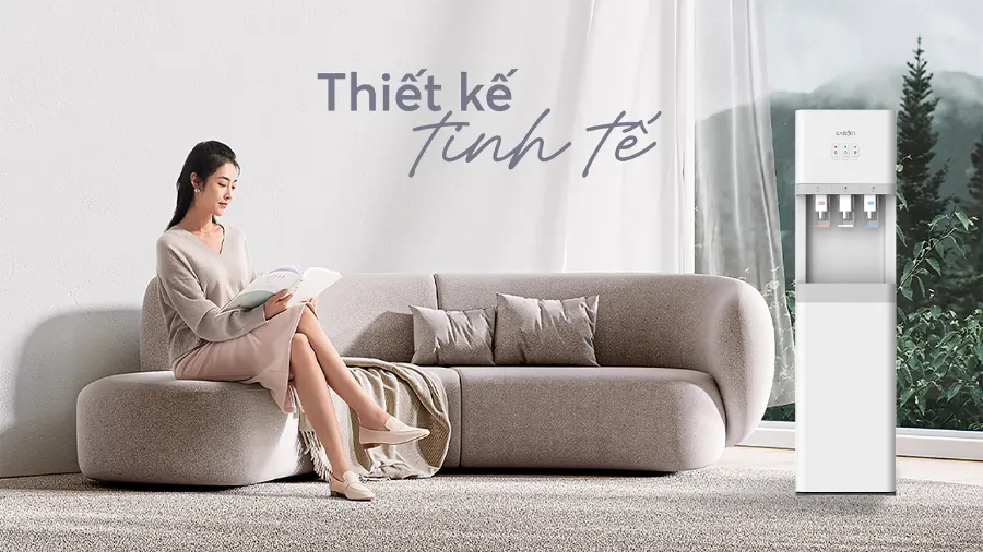 Thiết kế tinh tế, phù hợp với mọi không gian - Cây nước nóng lạnh Karofi HCV208