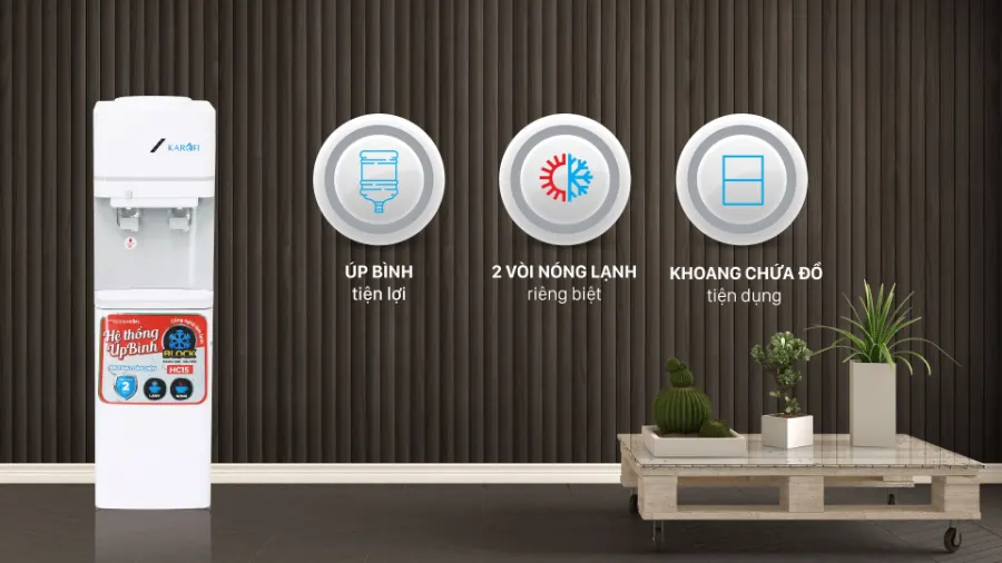 Tính năng - Cây nước nóng lạnh Karofi úp bình HC15