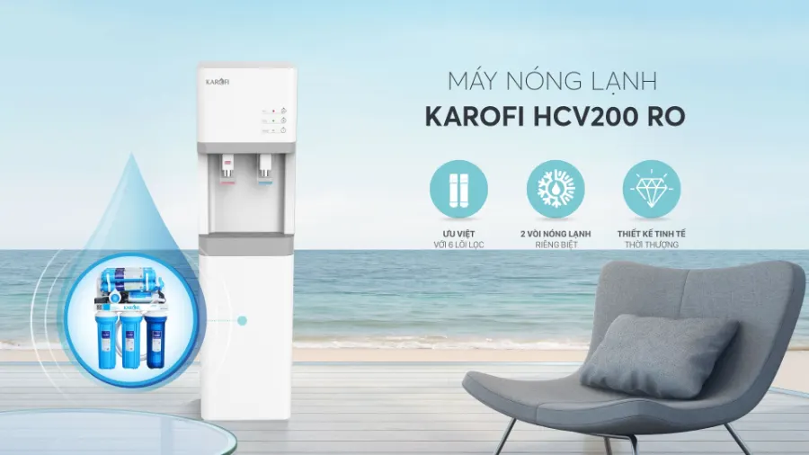Tính năng - Máy lọc nước nóng lạnh Karofi HCV200RO
