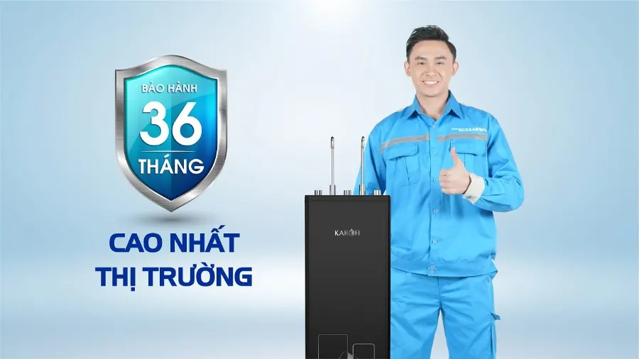 Bảo hành gấp 3 - An tâm sử dụng dài lâu - Máy lọc nước nóng lạnh Karofi KAD-M33