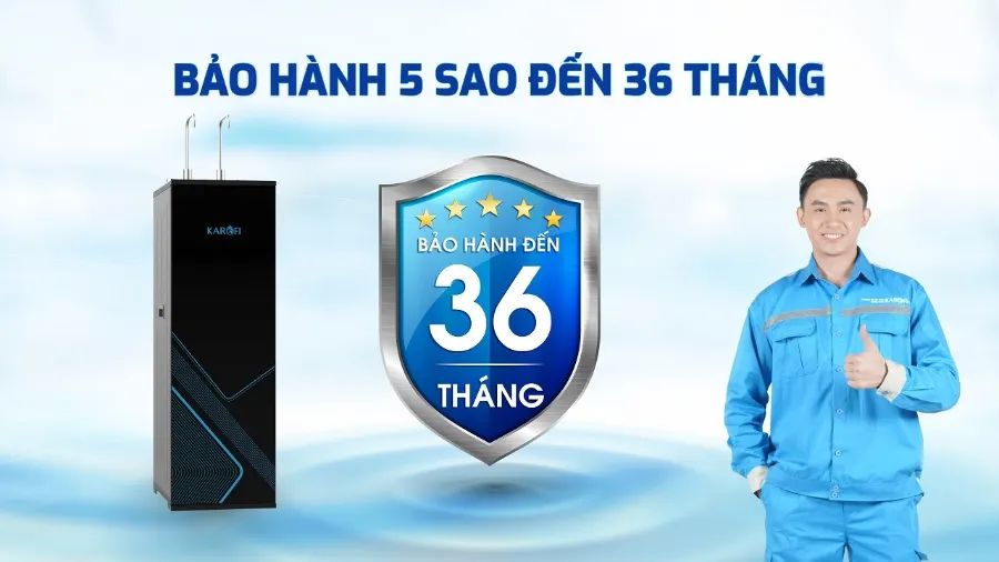 Dịch vụ bảo hành 5 sao - Máy lọc nước nóng lạnh Karofi KAD-D61
