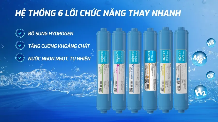 Tăng cường khoáng chất, dồi dào hydrogen - Máy lọc nước Karofi KSI90 PRO
