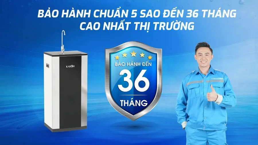 Bảo hành 36 tháng - cao nhất thị trường - Máy lọc nước Karofi KSI90 PRO