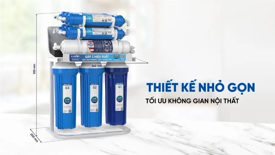 Thiết kế để gầm, tiết kiệm không gian - Máy lọc nước Karofi KHY-TN100