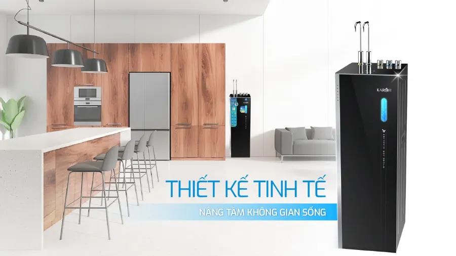 Thiết kế tinh tế - nâng cấp không gian sống – Máy lọc nước nóng lạnh Hydro-ion kiềm Karofi KAE-S688 - Máy lọc nước nóng lạnh Hydro-ion kiềm Karofi KAE-S688