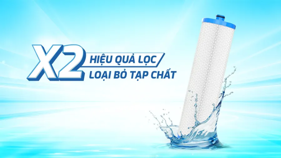 X2 hiệu quả lọc - Lõi lọc thô Karofi Smax Pro V1